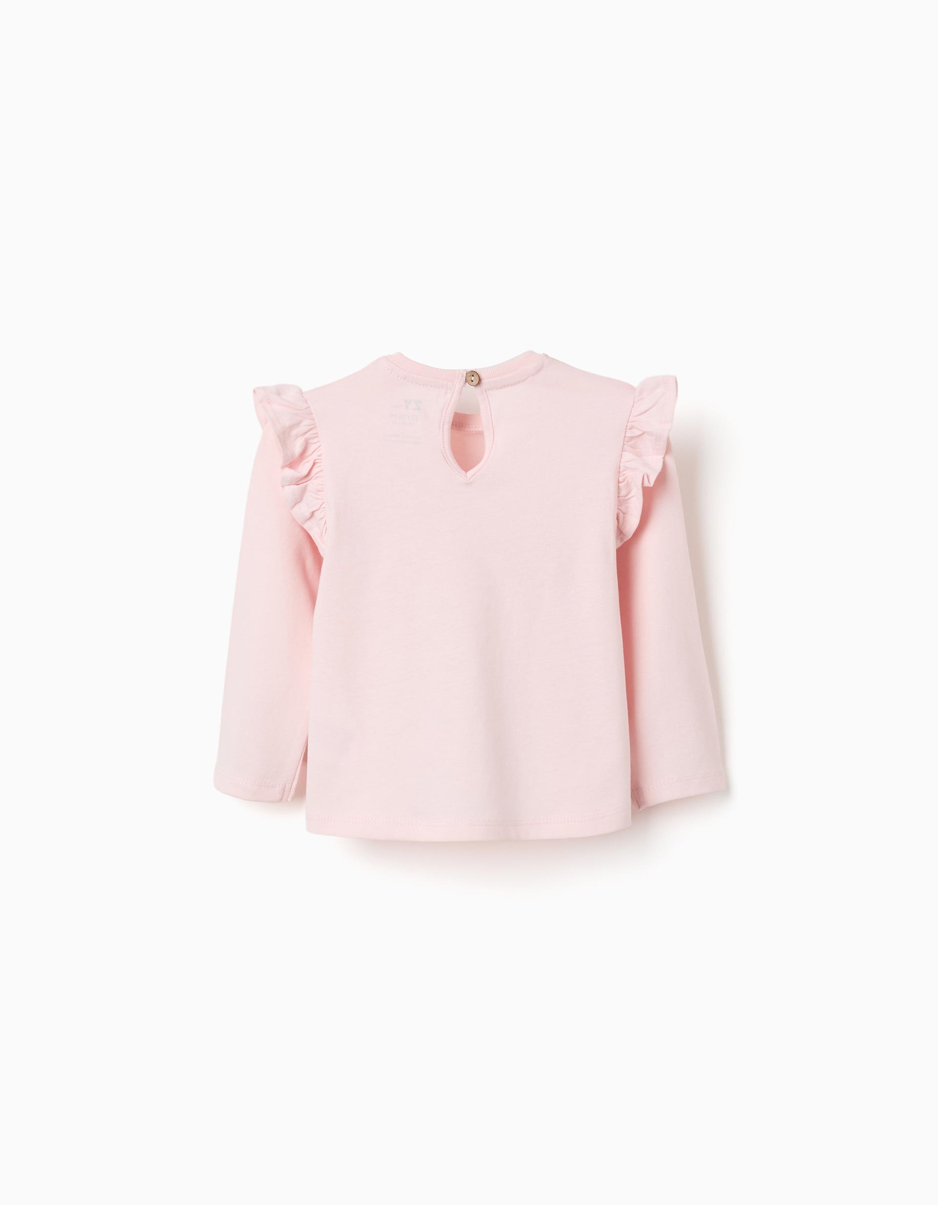 Camiseta Bebé Niña Rosa Volantes - Imagen 2