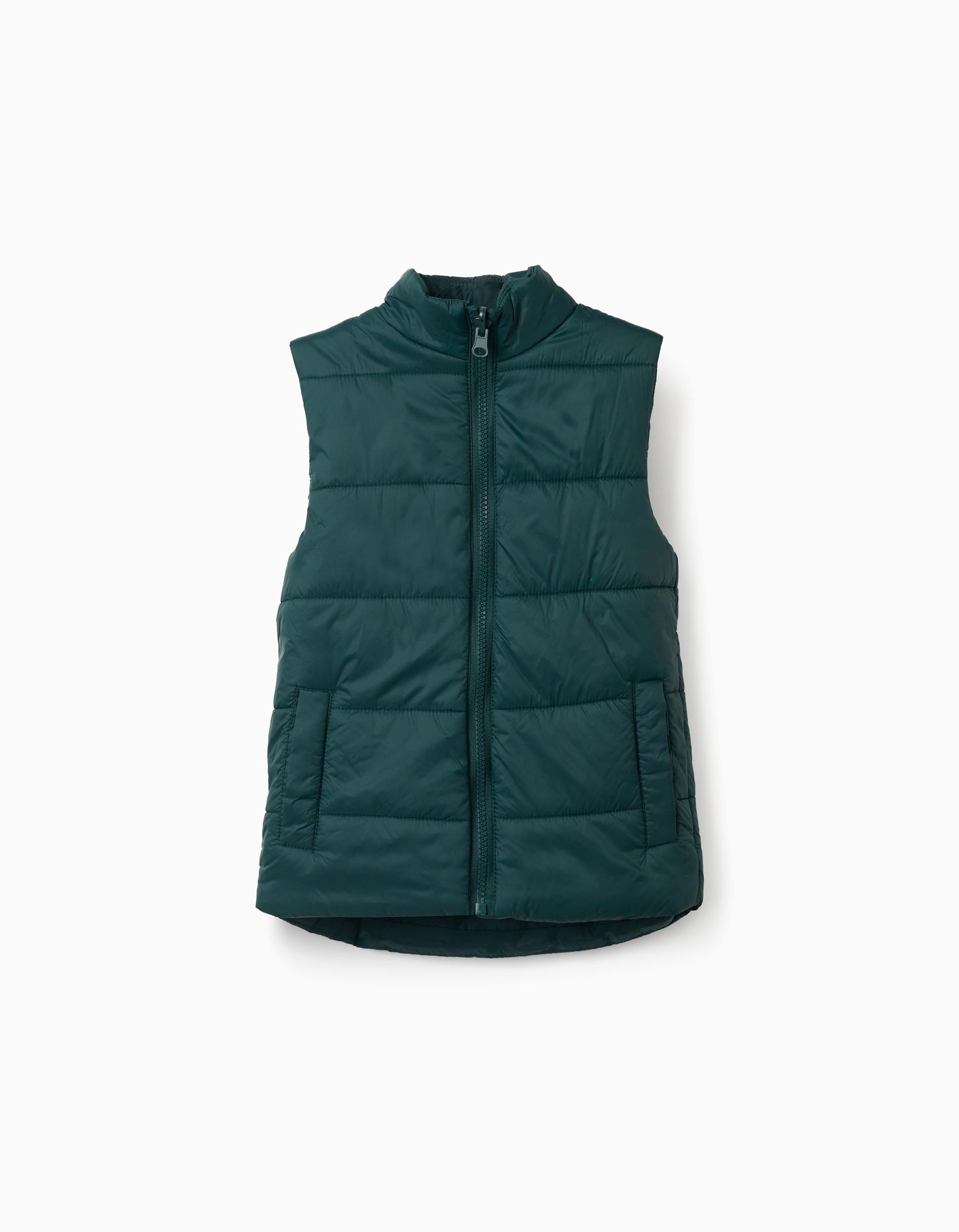 chaleco verde + abrigo