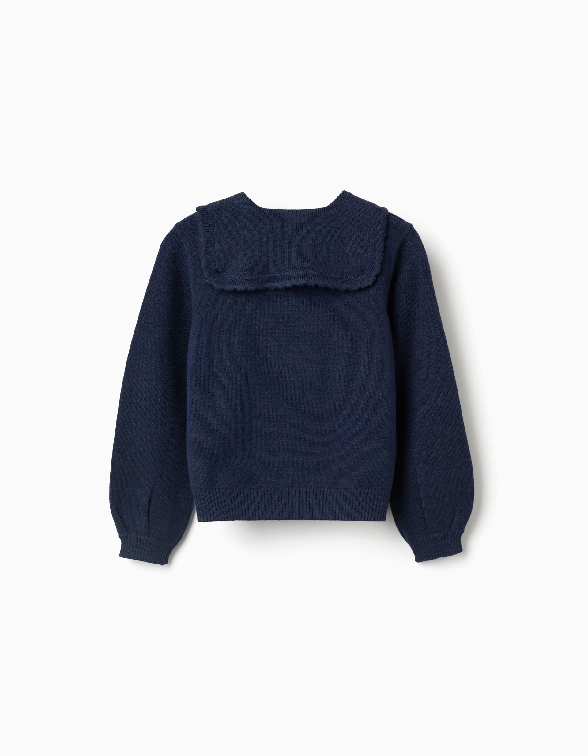Jersey Niña Con Cuello Azul Marino - Imagen 2