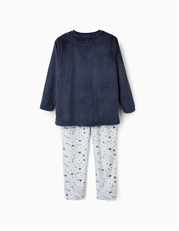 Pijama niño Zippy Space Crew azul marino azul claro cohetes planetas estrellas constelaciones suave