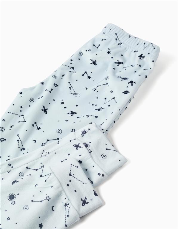 Pijama niño Zippy Space Crew azul marino azul claro cohetes planetas estrellas constelaciones suave