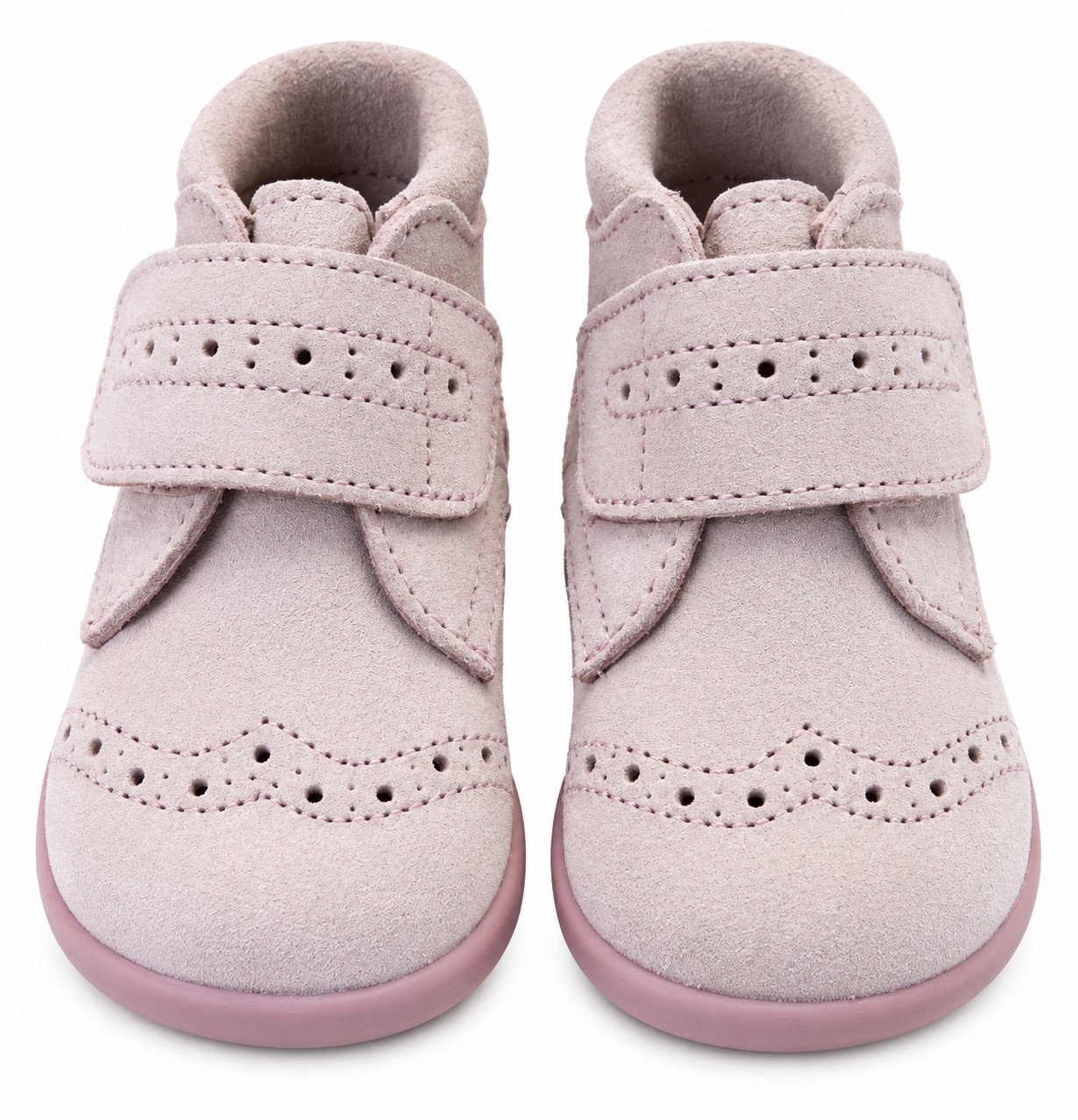 Botitas bebé niño niña serraje piel vuelta picados antique, rosa rosa palo velcro suela goma flexible azul marino FOR YOUNG PEOPLE MADE IN SPAIN interior forrado cuero camel talla 19 al 30 chuches