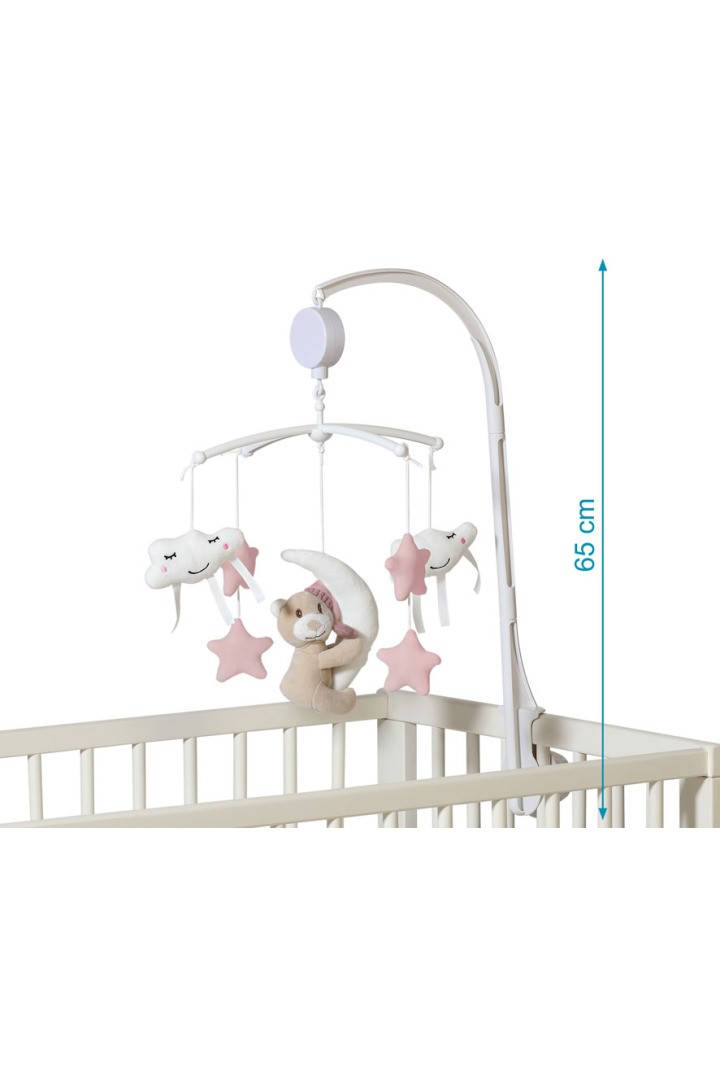 Móvil Musical Cuna Bebé Rosa - Imagen 3