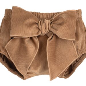 Pololo bebé Calamaro pana corduroy canalé fino lazo arena camel claro abullonado cintura elástica perneras elásticas etiqueta marca