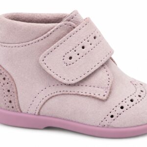 Botitas bebé niño niña serraje piel vuelta picados antique, rosa rosa palo velcro suela goma flexible azul marino FOR YOUNG PEOPLE MADE IN SPAIN interior forrado cuero camel talla 19 al 30 chuches