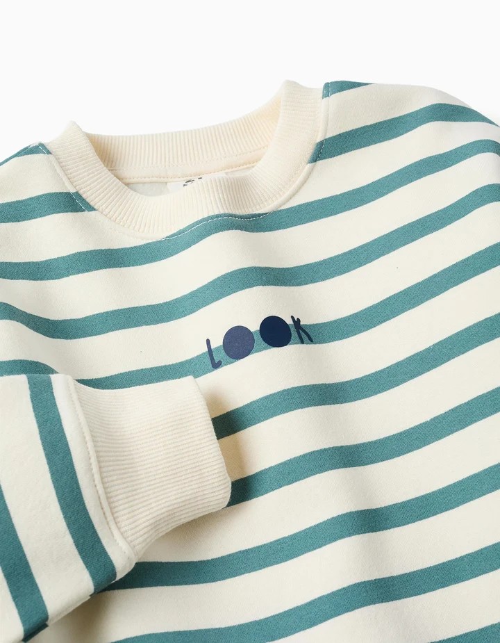 Sudadera Niño Rayas Azul Verdoso - Imagen 3