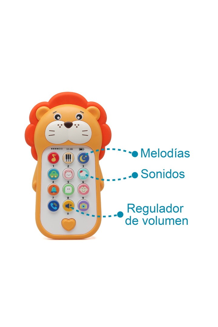 Juguete Teléfono Musical León Bebé - Imagen 4