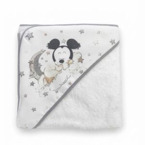 Capa De Baño Bebé Algodón Mickey Gris