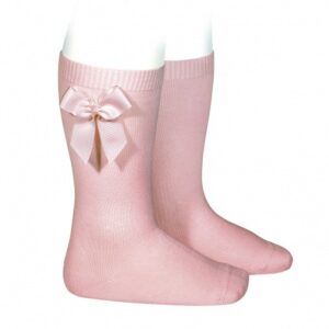 Calcetin con lazo condor, rosa palo