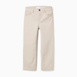 Pantalón chino niño beige slim fit sarga algodón elastano cintura ajustable interior botones elásticos bolsillos ZY Collection Big Me Ref 31074735021.