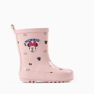 Botas de agua niña rosa claro Minnie Mouse Disney forro interior lengüeta talón suela antideslizante plantillas Big Me Ref zippy 31082440038