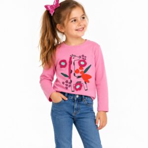 Coletero elástico para niña con adorno de mariposa de lentejuelas fucsia brillantes accesorio tuc tuc